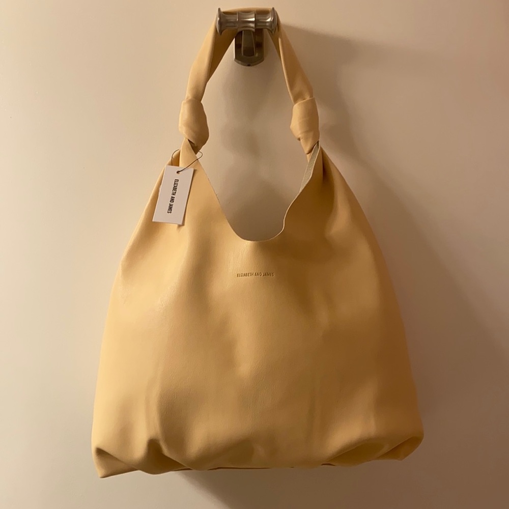 Knitted soft hobo hand bag w/ removable coin pouch